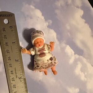 Miniature Baby Doll with Knit Outfit